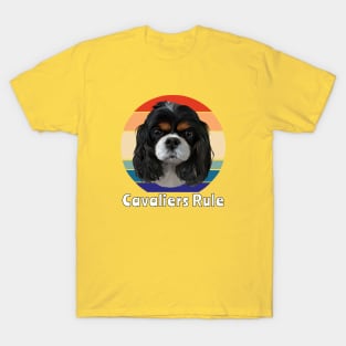 Retro Tri-Colored Cavalier King Charles Spaniel Gifts T-Shirt